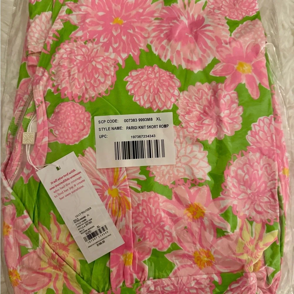 NWT Lilly Pulitzer PARIGI SKORT ROMPER in “Seaside Garden” MSRP $168 sz XL - Picture 5 of 10